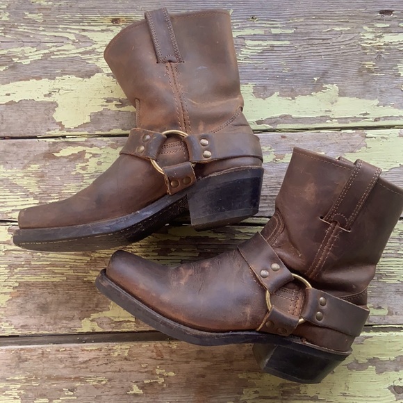 frye harness boots 8r